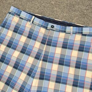 Tommy Bahama Shorts Mens 42 Blue Plaid Performance Check Preppy 10 Inch